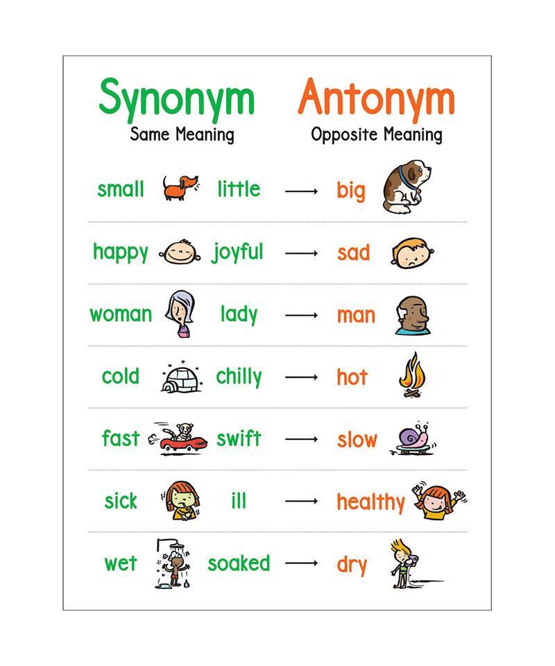 Synonyms Learning Chart - Bell 2 Bell